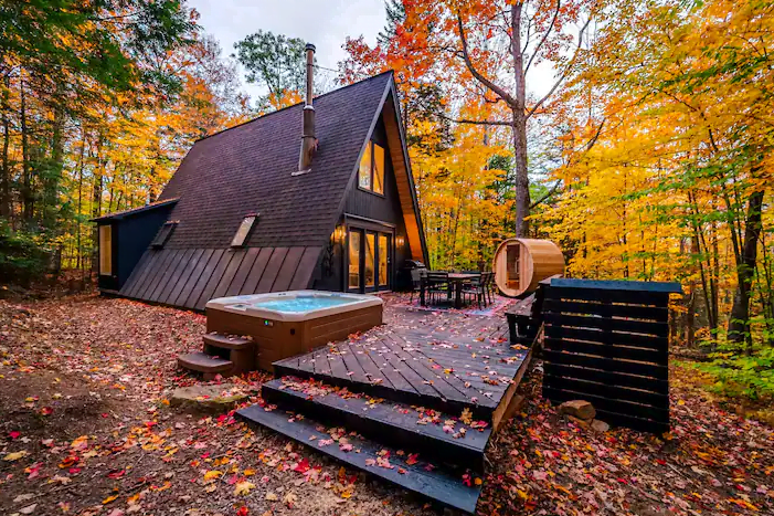 Wonderful Okemo A-Frame House with Sauna and Spa