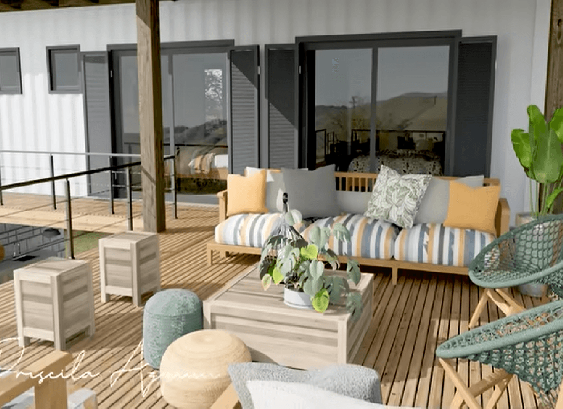 Two Storey Modern Container House Plan - Trend House Designs