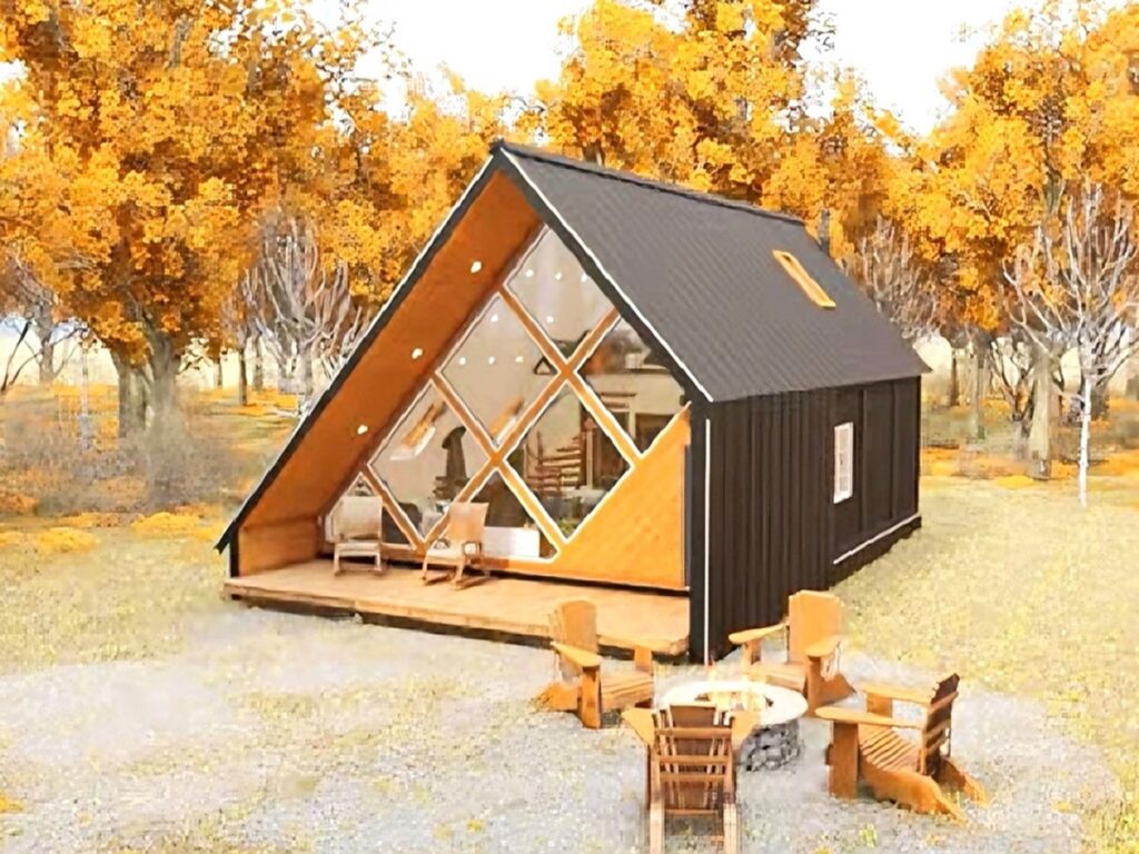 Very Sweet Tiny Frame Container Cabin Design