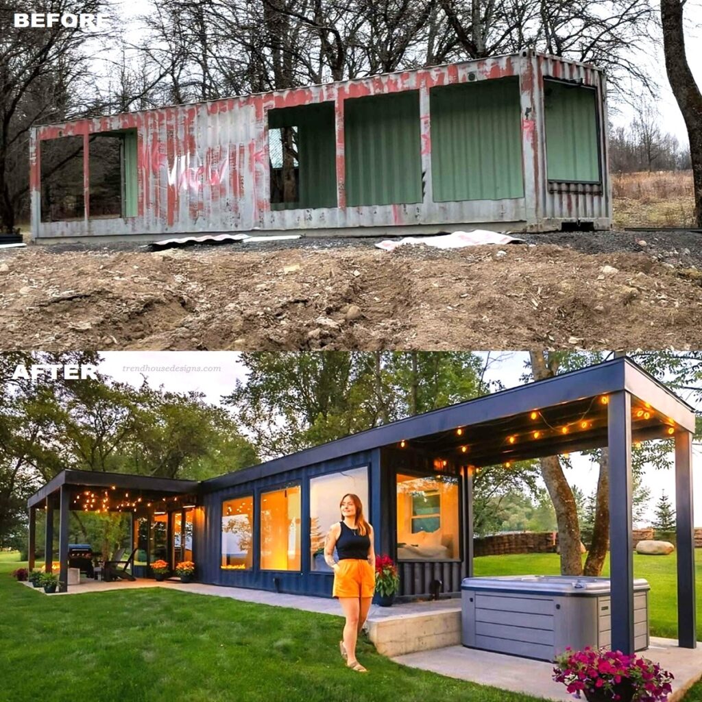 Shipping Container Life in Peaceful Nature