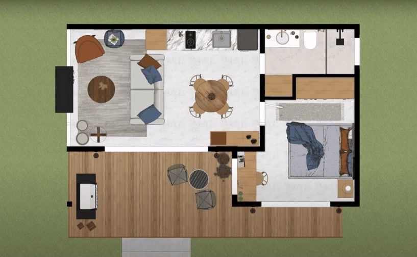 Small Home Living Beautiful 45m2 Design