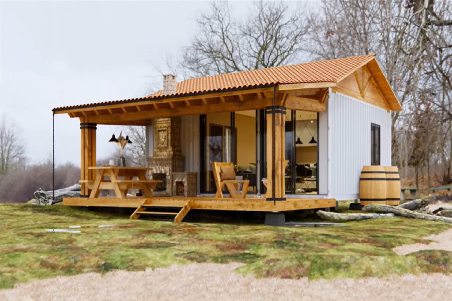 3x20ft Shipping Container Homes Plan