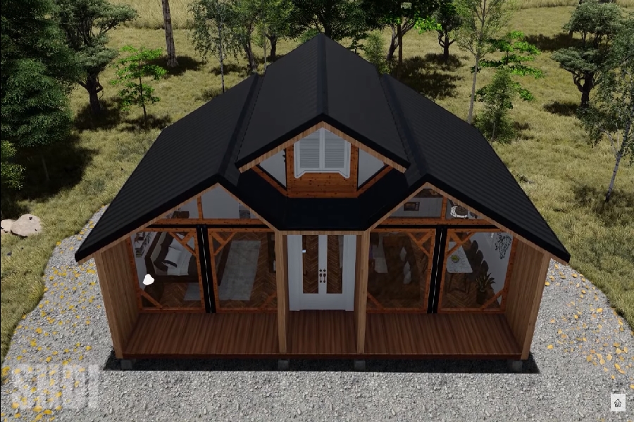 A-Frame Container House Modern Rest House