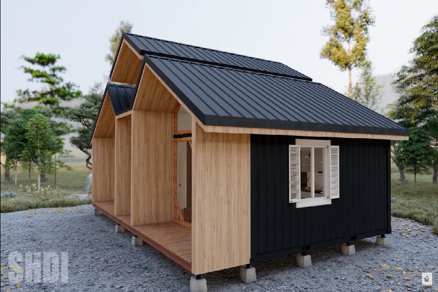 A-Frame Container House, Modern Rest House