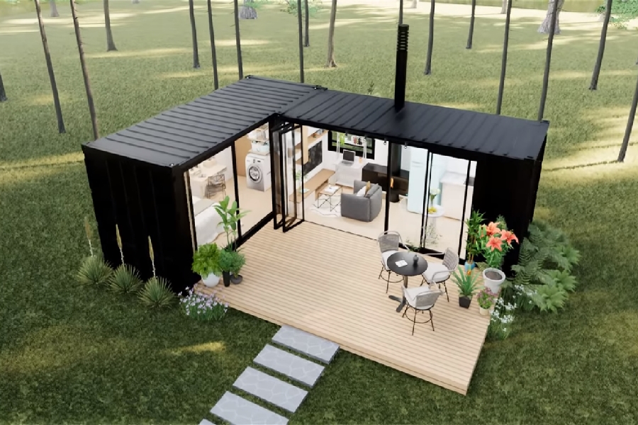 L Model Container House Example