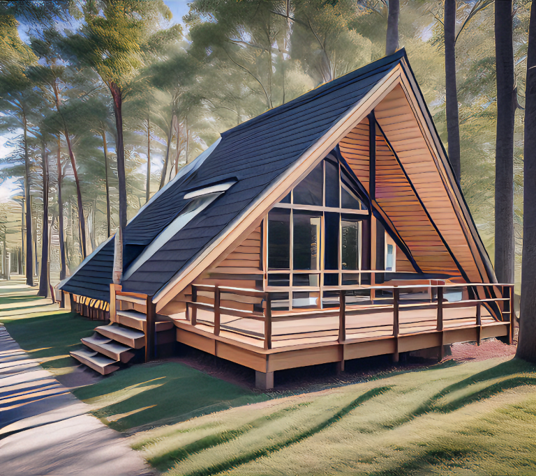 Prefab Wooden A Frame Cabin Features