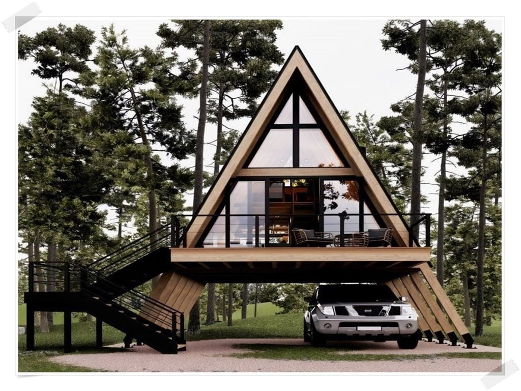 A-Frame Cabana with Patio