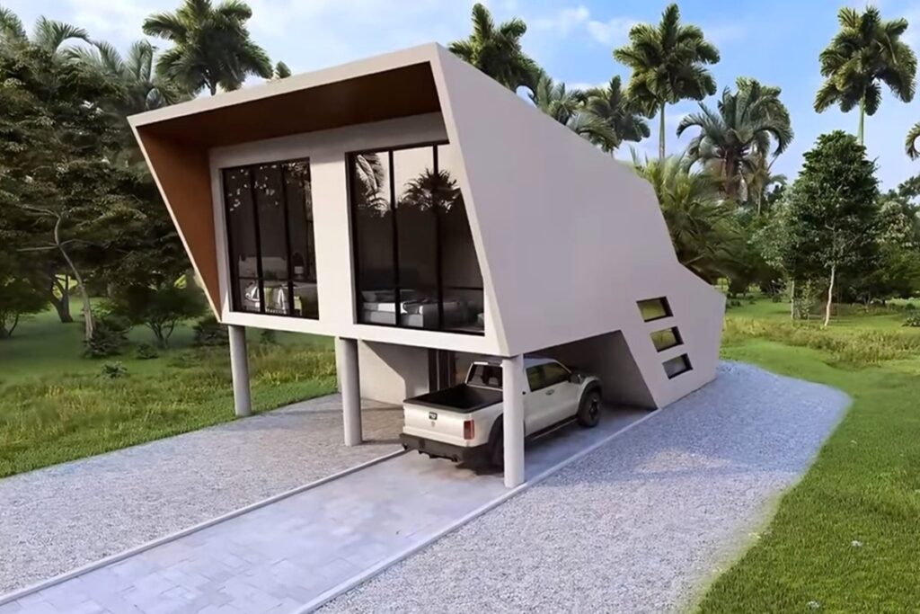 10×12 Original Horizontal House Example with Garage