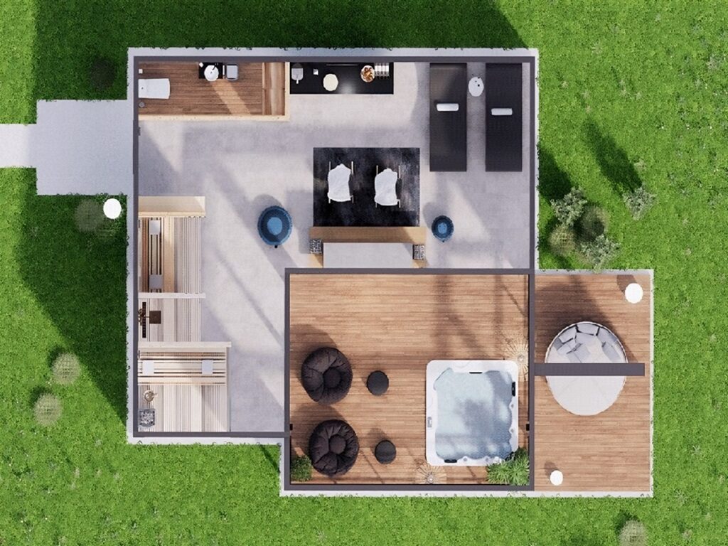 70m2 (7x10) Creative Small Housing Example