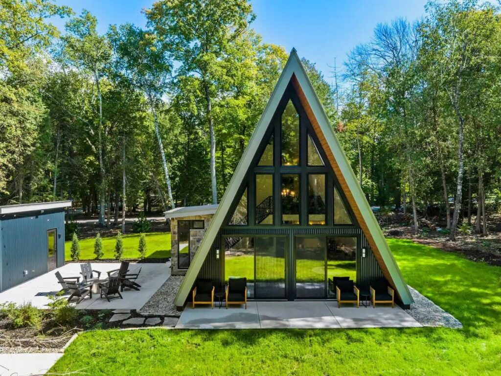 Beautiful A-Frame House Design by the Lake Wisconsin