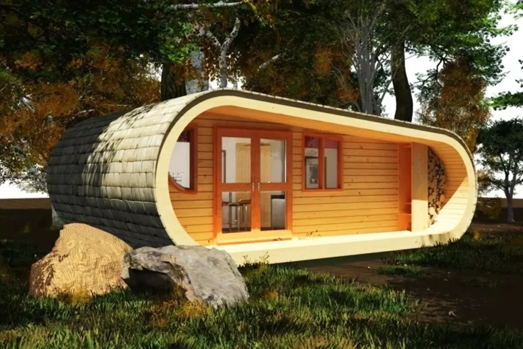 6×4 Meter Prefab Eco Perch Wooden Cabin