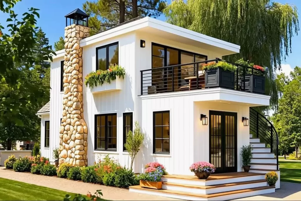 500 Sq Ft Two-Story Tiny Retreat: A Modern and Cozy Escape