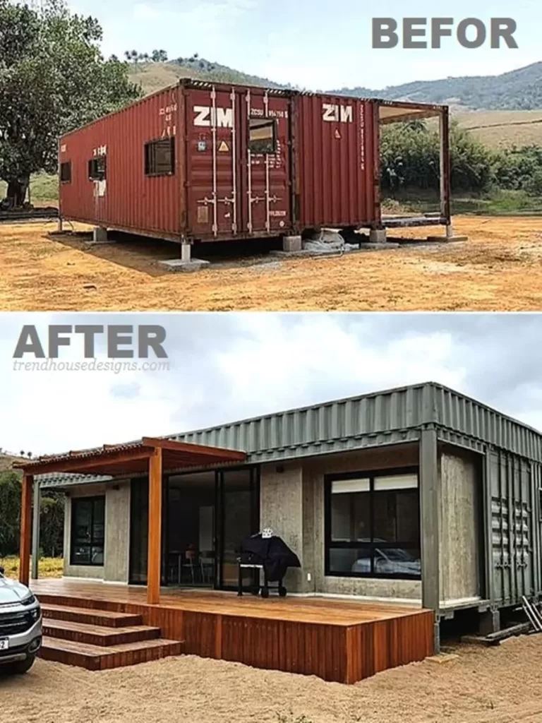 DIY 40 Ft Off-Grid Container House Tour: Creative Before-After Projects